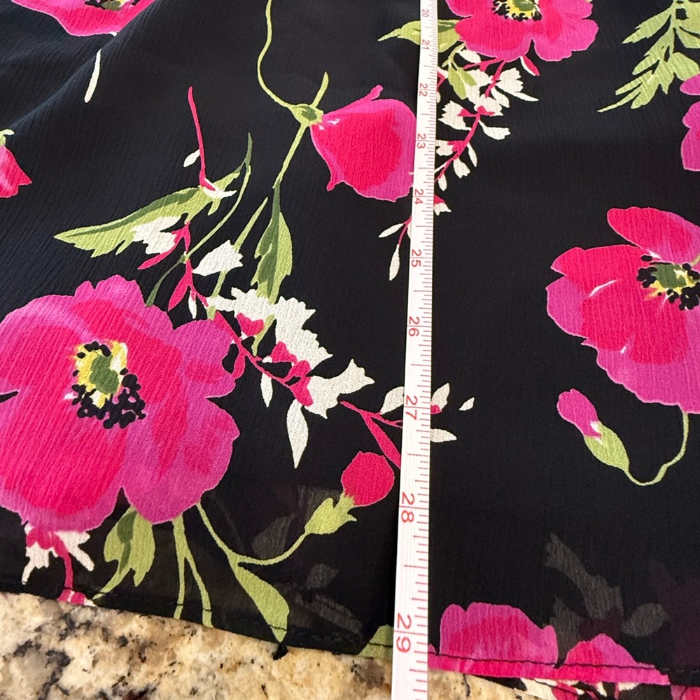 Delia’s floral one shoulder mini dress black pink green SZ 3 - Picture 12 of 14